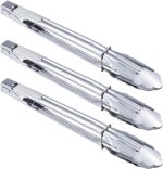 Stainless Steel Serving Tongs Grilling Tongs for Cooking Camping Barbecue (12-Inch 3 Pieces) | Utility Spring Locking Tongs for Serving Cooking Grilling and Barbeque