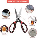 2-Pack Kitchen Scissors Heavy Duty, Premium Sharp Kitchen Shears for Food, Fish, Meat, Bones, Poultry and Vegetables with Strong Stainless Steel Blades Multi Purpose Cooking Scissors - Image 2