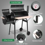 BBQ Charcoal Grill, Outdoor Patio Barbecue Cooker with Offset Smoker, Wheels and Tray for Balcony Picnics, Party and Camping - Image 2