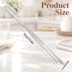 13 Inch Food Tweezers Stainless Steel Cooking Tongs Tweezers Long Professional Metal Tongs for Cooking Skinny Tinned Fish Tong for Cookings, Chef, Serving Food - Image 2
